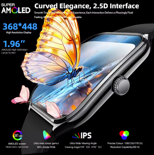 MT61 Smartklokke - 1.96" AMOLED Display
